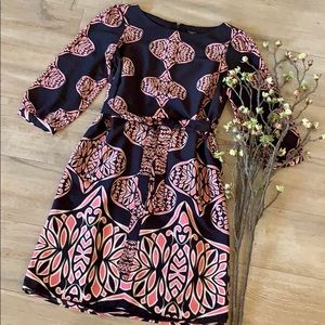 Ann Taylor Shift Dress With Waist Tie